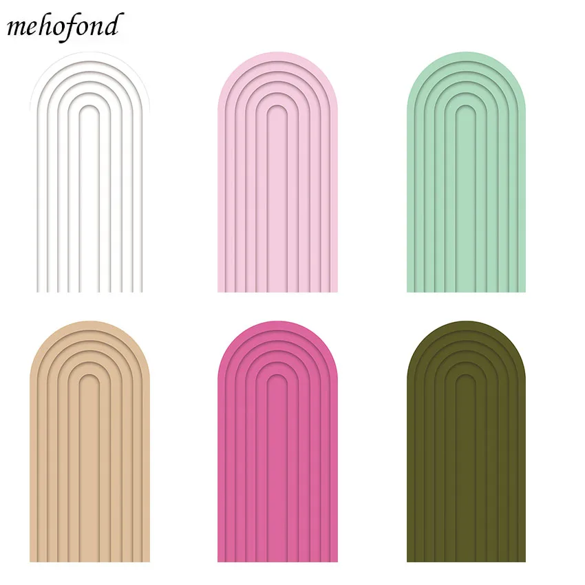 Mehofond مخصص 2-الجانب الوردي الأبيض قوس جدار المشارب حفل زفاف عيد ميلاد العروس دش يغطي كيارا قوس ديكور خلفية الصورة