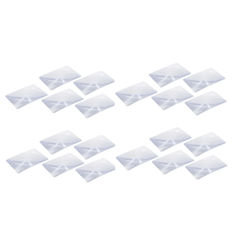 20Pcs Magnifier Fresnel Lens Page 3X Magnifying Sheet 180X120x0.5Mm