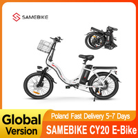 Samebike CY20 Folding Electric Bicycle 20Inch E-Bike 350W 36V 12Ah MTB Mountain Bike Outdoor Fat Ebike for Adults