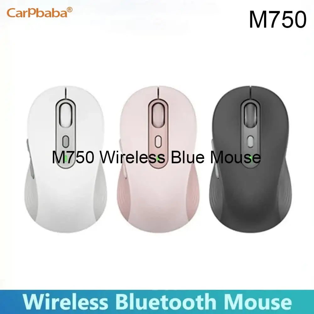 

Бесшумная беспроводная мышь Carpbaba M750, поддержка офисной мыши с Bluetooth, переключатель до 3 устройств для Mac/Win, неразъемная программа