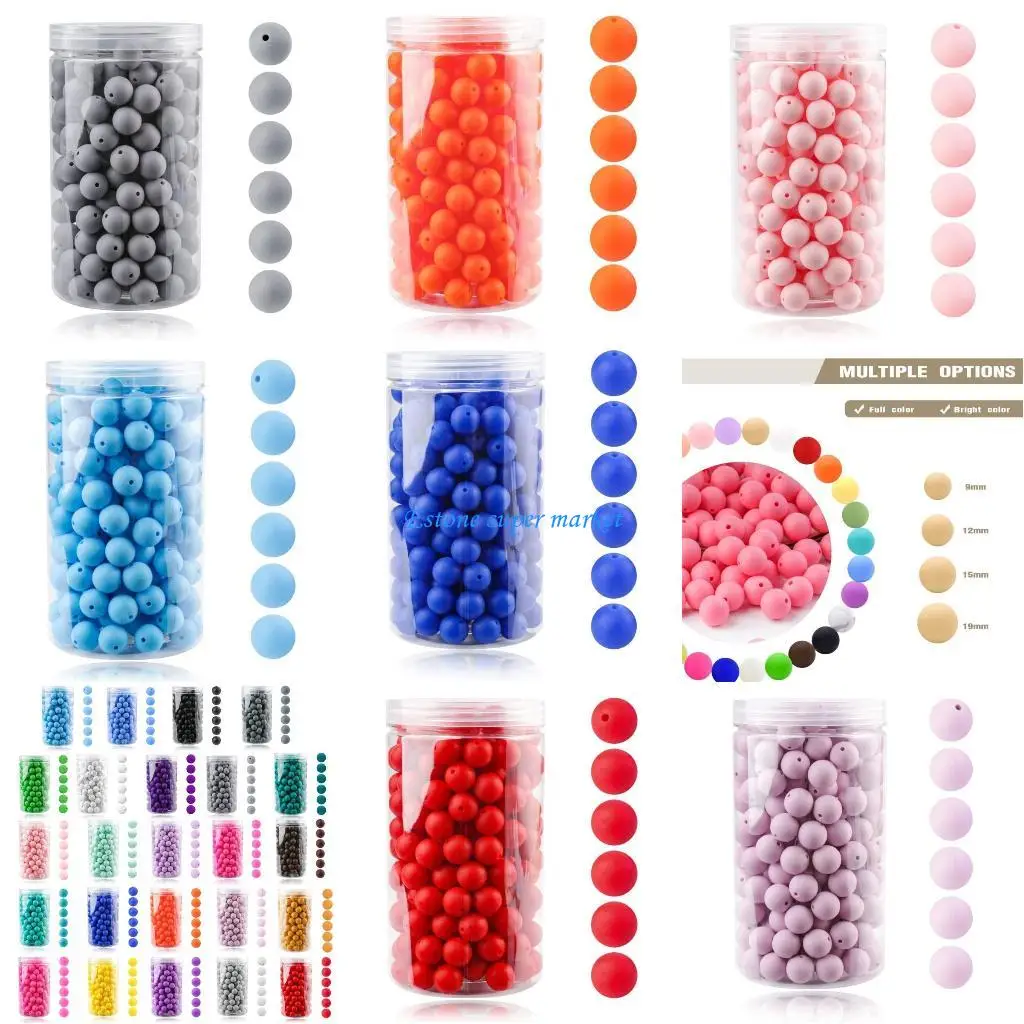 

090b 12 -мм силиконовый бусинок, зажигающие зажимы, изготовление наборов для ювелирных украшений материалы для детского продукта