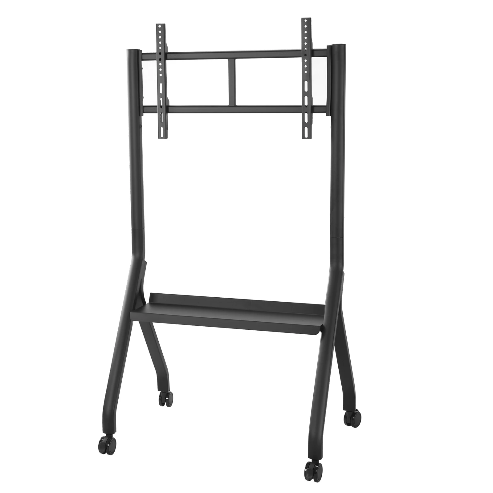 Moving TV Stand for 42-75 Inch Screen Height Adjustable Movable TV Bracket Max Load Up To 210-Pound for Flat/Curved Panel Screen