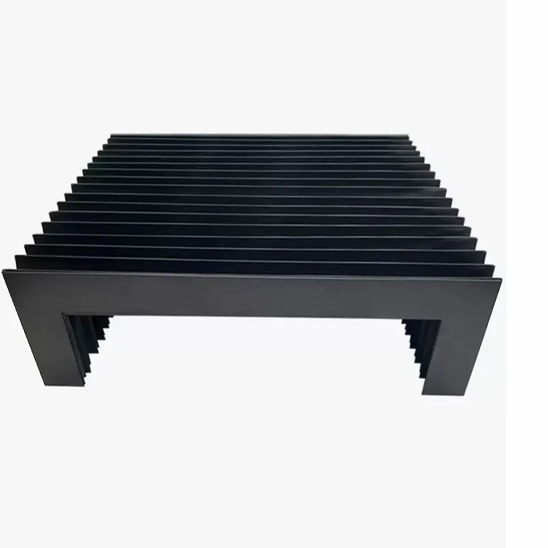 Accordion bellows harmonic cover for CNC machine , inner 255mm x 85mm,outer 320mm x 115mm, Lmax 2000mm,QTY: 2 pcs