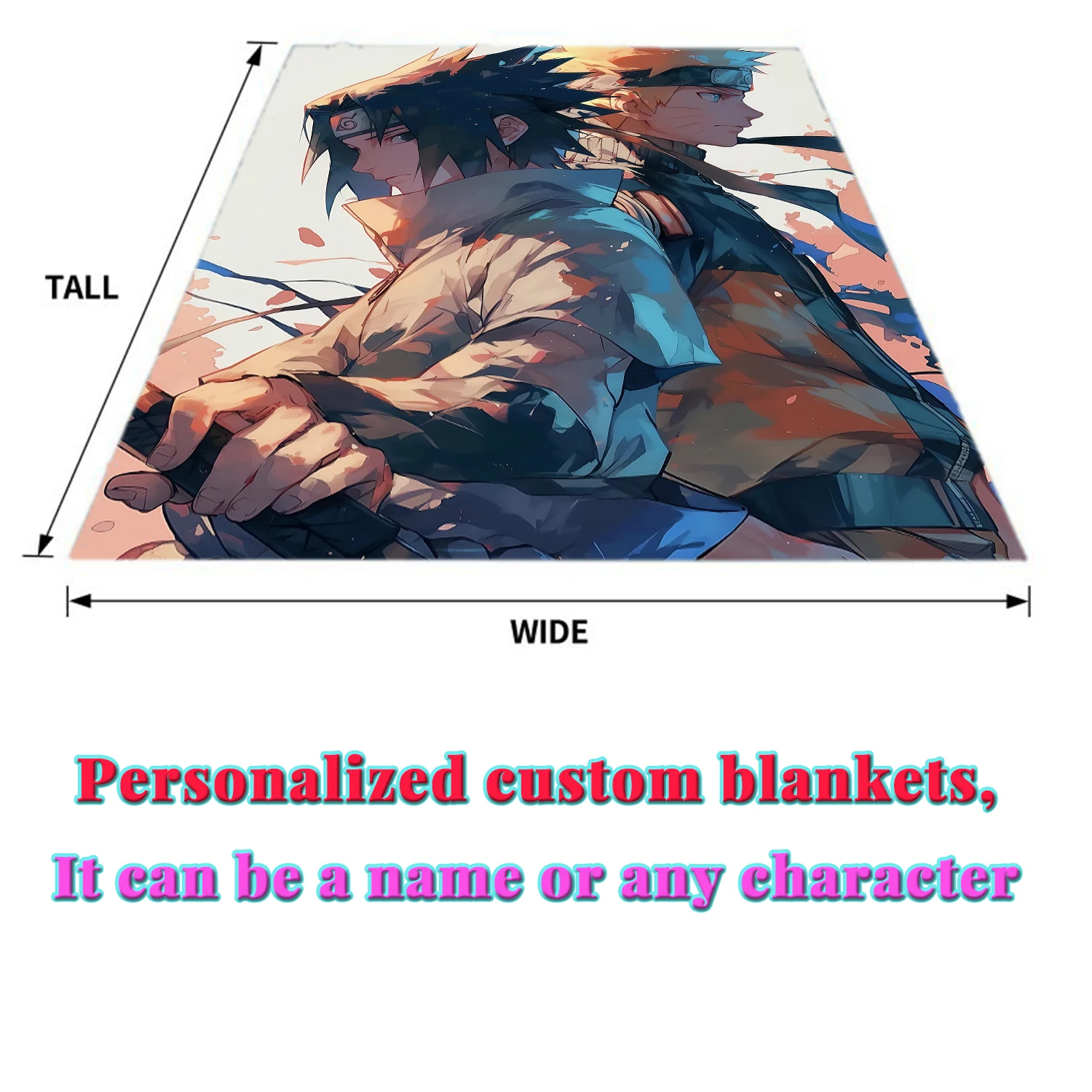 ناروتو أنيمي الفانيلا بطانية غرفة نوم غرفة المعيشة أريكة بطانية طالب قيلولة مكتب قيلولة رحلة التخييم صديقة هدية للتخصيص #3