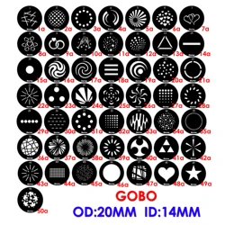 OD 20mm Gobo, image 11mm &14mm, classic moving head light pattern, wedding celebration party, dancing machine singing beam light