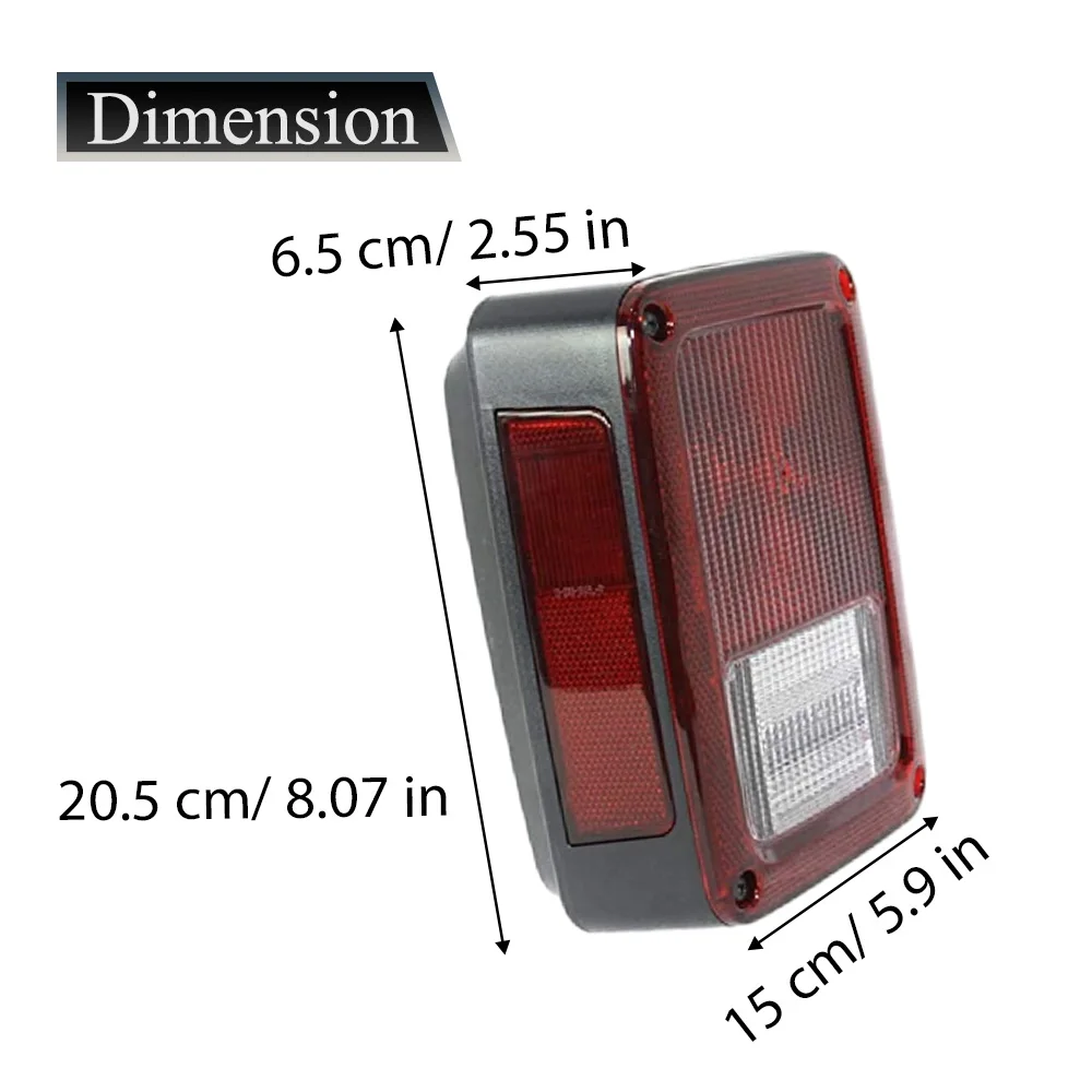 ل جيب رانجلر JK 2007 2008 2009 2010 2011 20122 013 2014-2017 الذيل ضوء الجمعية مع مصابيح الهالوجين 55077891AH 55077890AH