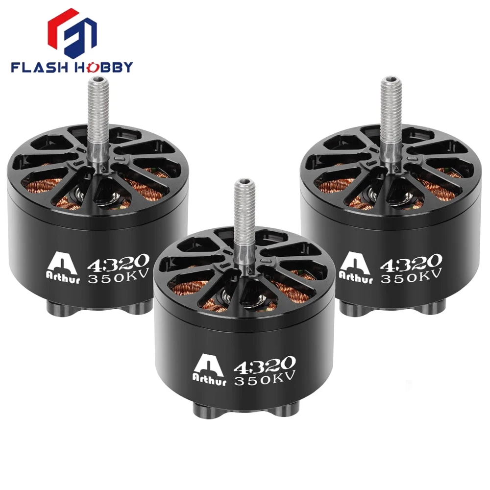 1pcs FlashHobby Flash Hobby A4320 4320 KV350 BLDC Outrunner Motor 5mm Shaft For RC Fixed-wing Fpv Drone Parts Accessories