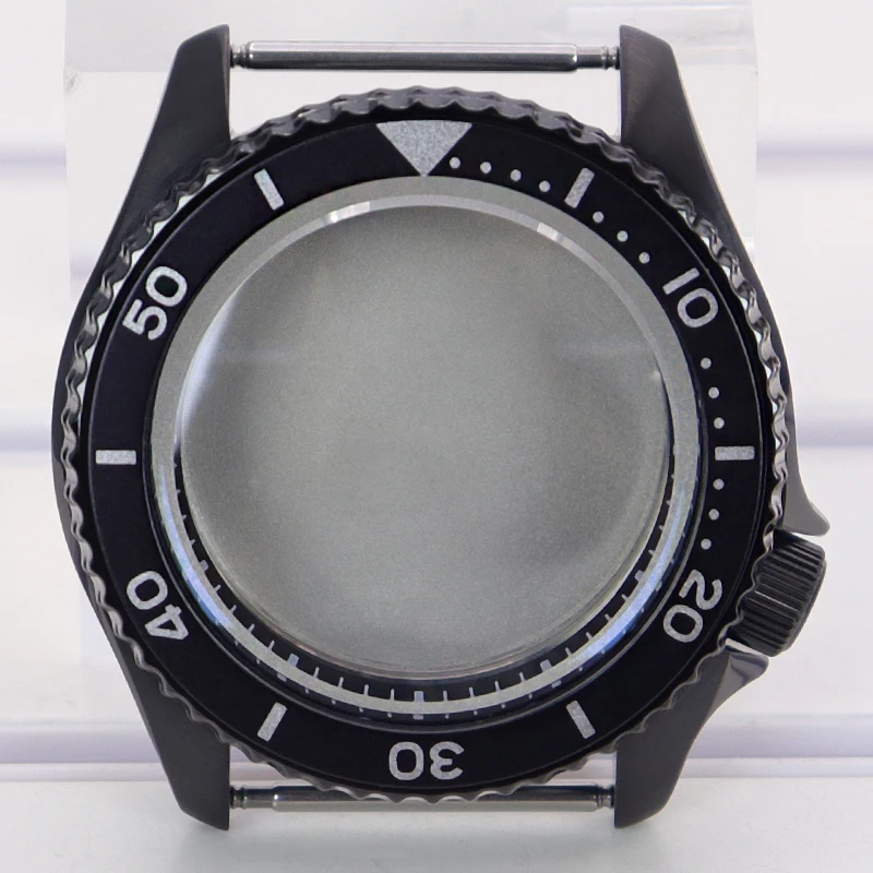 42mm PVD-Uhrengehäuse mit schwarzem Ring und Lünette, Saphirglas für Modifikationen SKX007 NH35 NH36, massives Edelstahlgehäuse, Ersatzteile – Detail 2