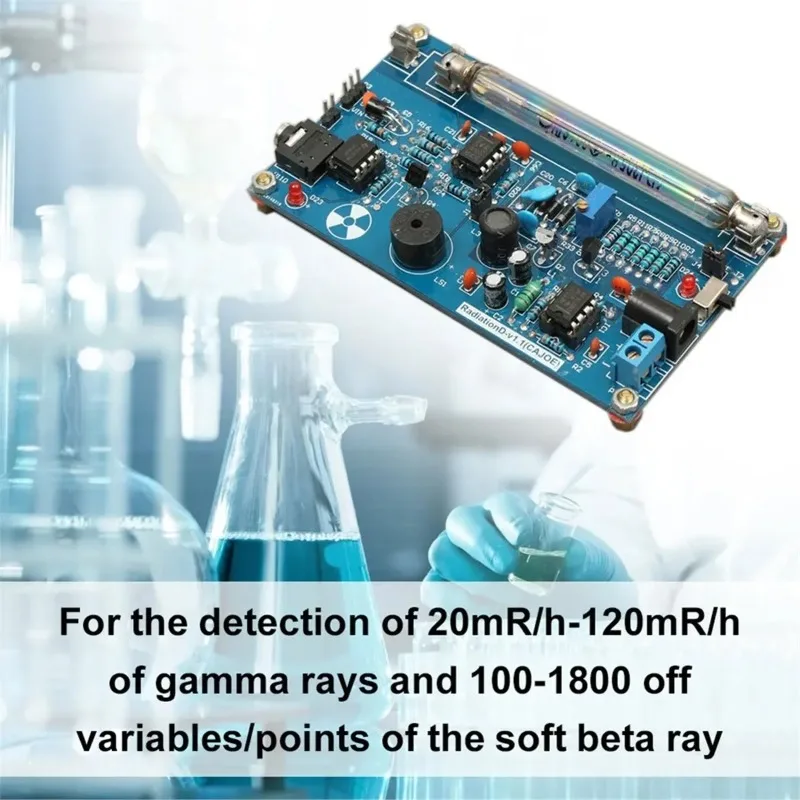 BaMasAssembled DIY Geiger Counter Kit,Radiation Detector System Tube Nuclear Radiation Detector (Assembly Test Completed)