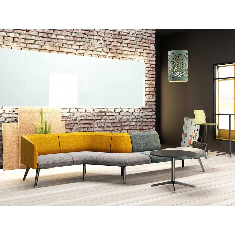 Modern modular leather set furniture 1 seat chair office reception sofa for public area