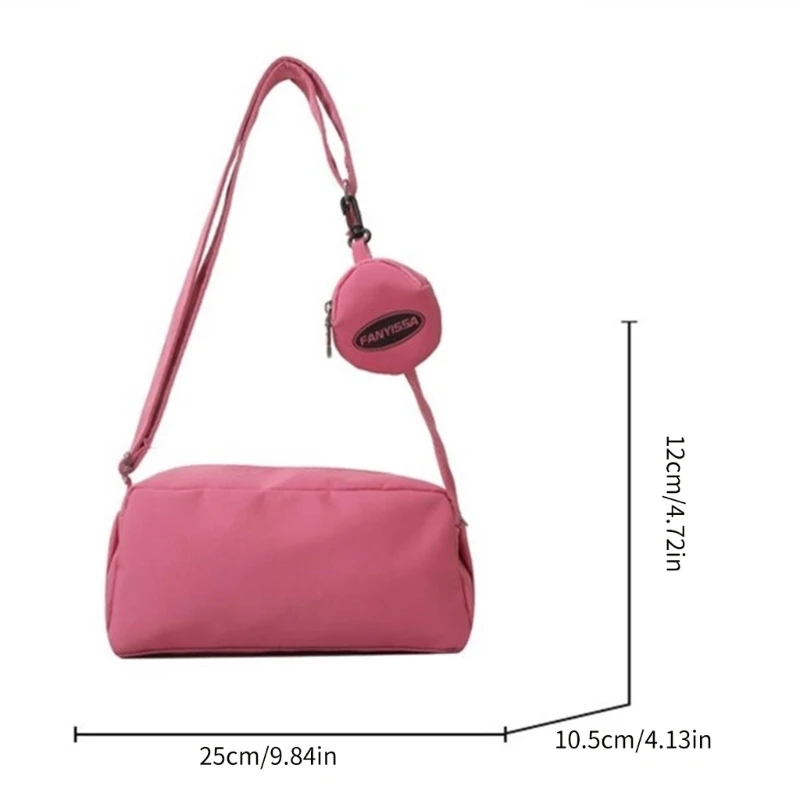 Bolso bandolera nailon elegante, bolsos bandolera con correa ajustable