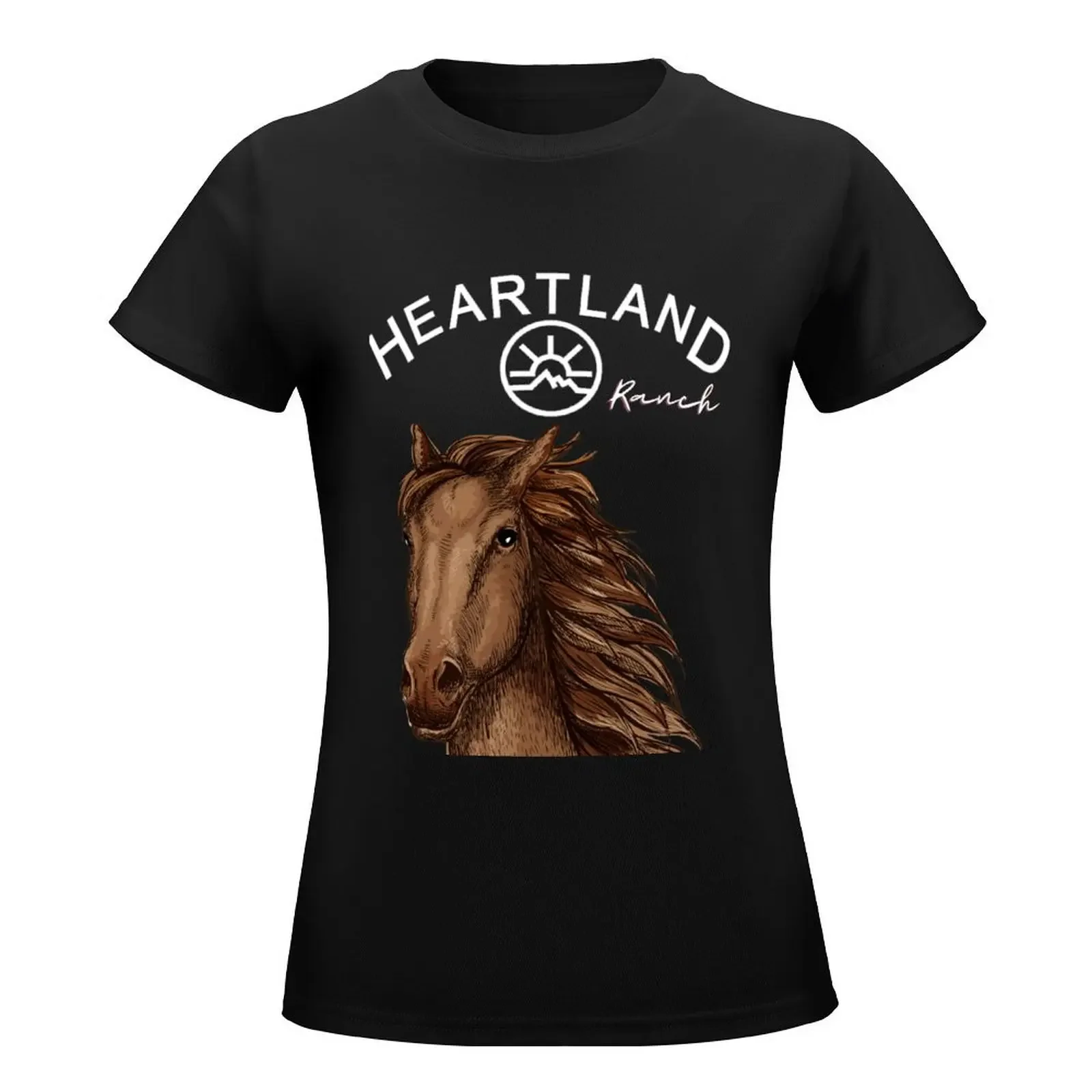 Heartland Ranch, Heartland Horse T-Shirt animal print shirt for girls lady clothes summer blouses woman 2024