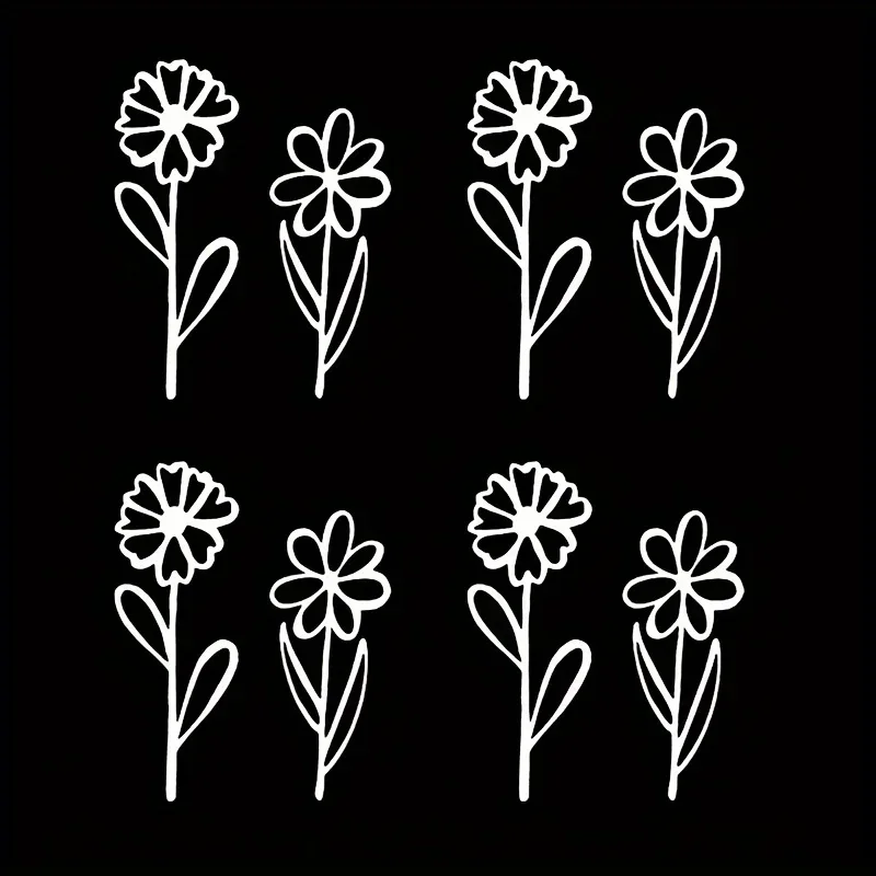 

Набор из 4 наклеек на автомобильные зеркала с цветочным узором, виниловые наклейки с дизайном подсолнуха, аксессуары для декора автомобиля