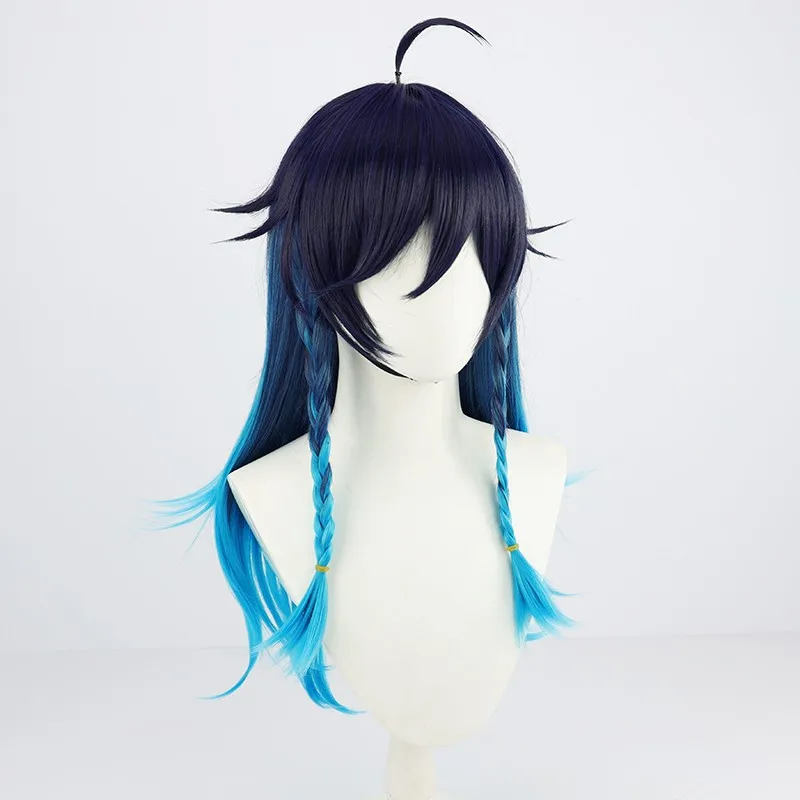 原神インパクト ヴェンティ 女性バージョン コスプレウィッグ ロングヘア ハイライト ハロウィンギフト
