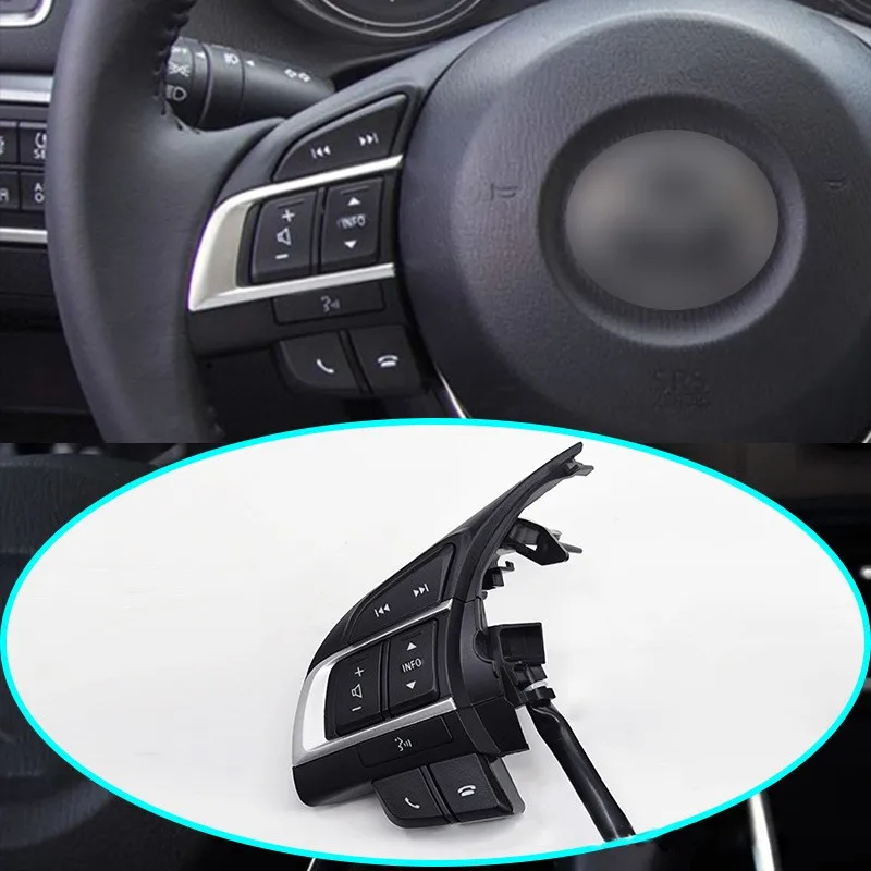A19Q-Car Steering Wheel Button Switch Cruise Control Switch Volume Control Button For Mazda CX-4 CX-5 6 Atenza 3 Axela