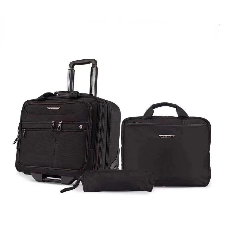 18 inch multifunctional business travel trolley mounted case, lightweight and waterproof travel case