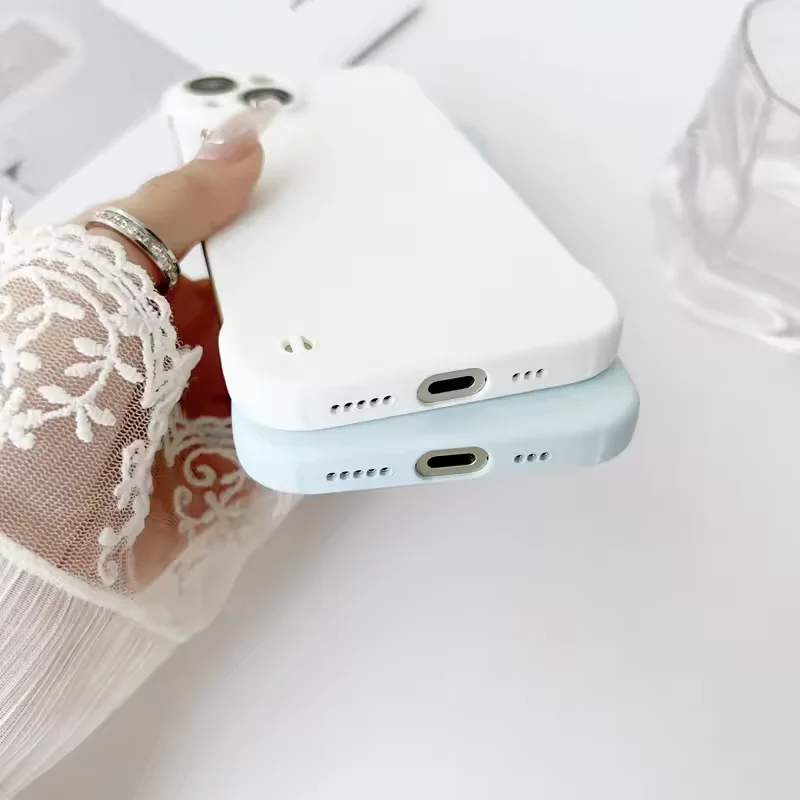 Luxury Candy Color Half-Wrapped Phone Case For iPhone 16 15 14 13 12 11 Pro Max Plus Mini Matte Hard Back Cover Borderless Shell
