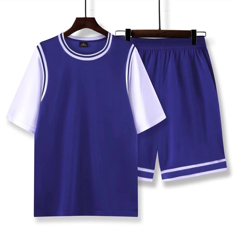 Short Sleeve Basketball Jersey Women Men Basketball Clothes Youth Basketball Shirt Shorts Training Suit Team Uniform Sportswear