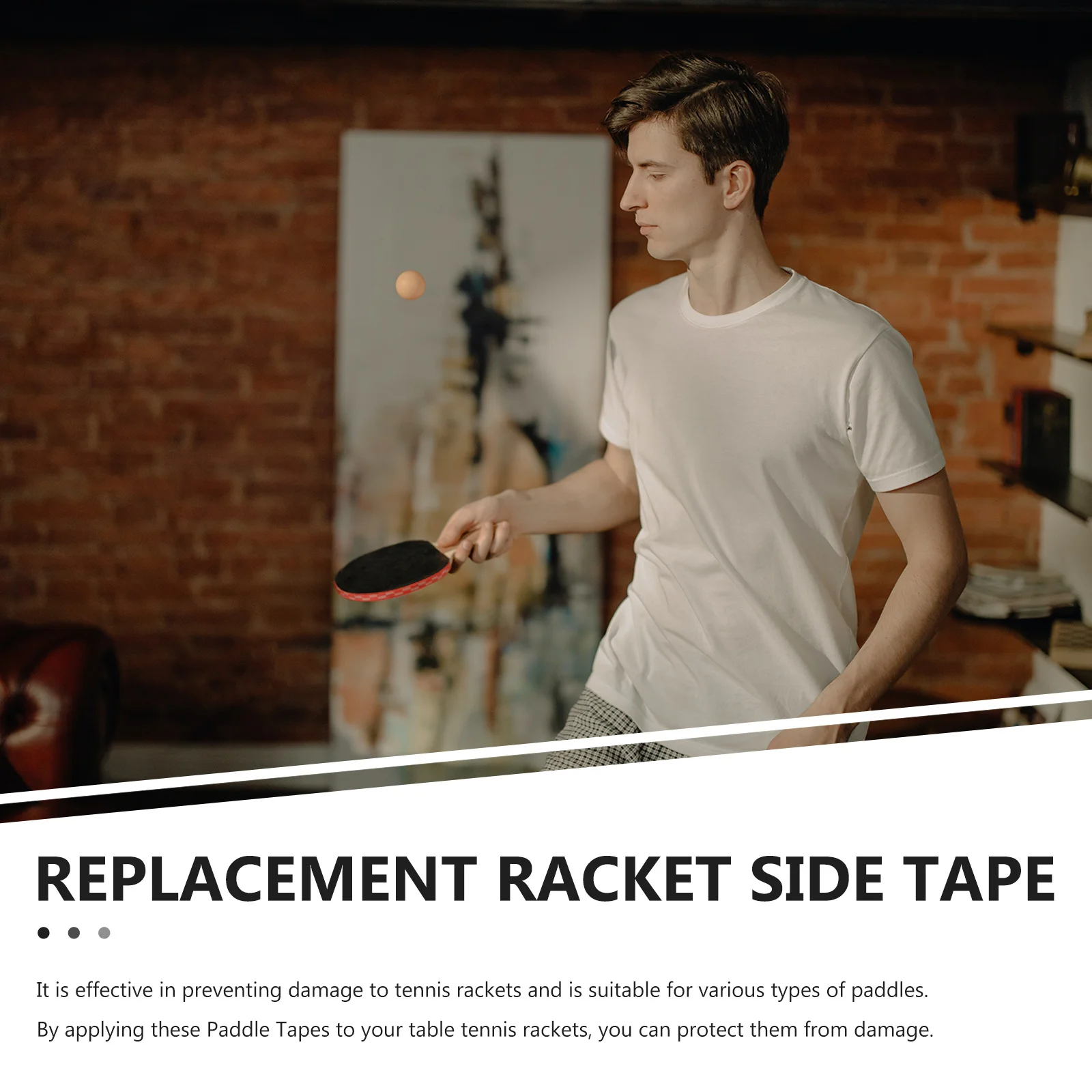 

10Pcs Table Tennis Paddle Protector Tape Racket Edge Guard Durable Adhesive Side Tape Portable Racket Buffer Table Tennis Supply