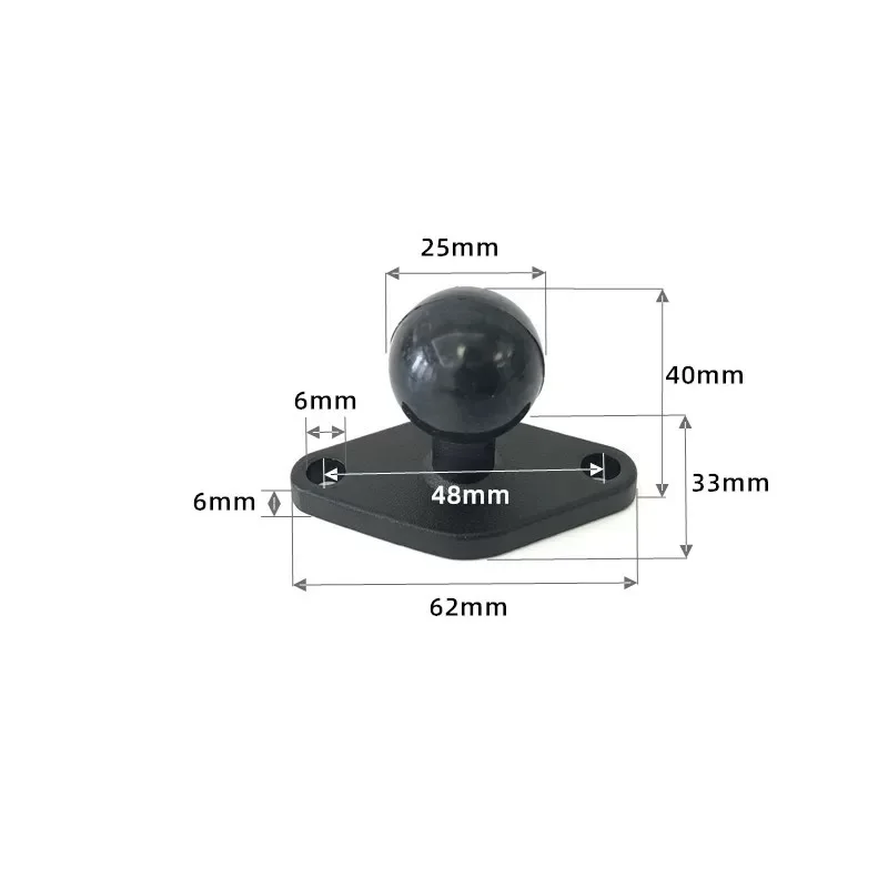 Support de Base de moto à rotule de 1 pouce, pour Garmin DSLR Gopro Xiaomi pour téléphone GPS, support Ram Garmin Zumo/TomTom