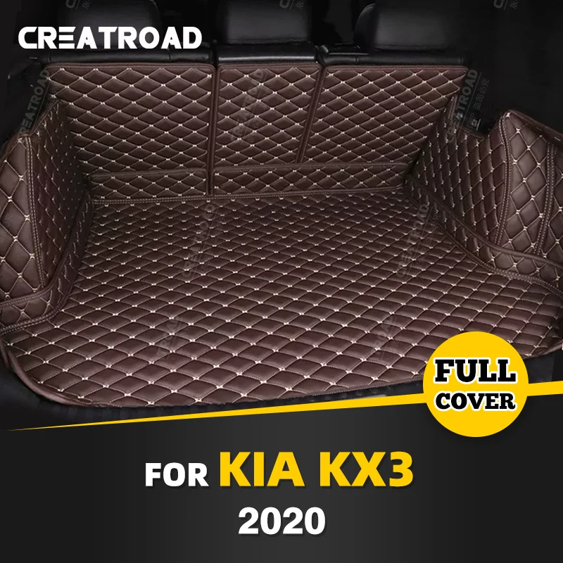 

Auto Full Coverage Trunk Mat For Kia KX3 2020 Anti-Dirty Leather Car Boot Cover Pad Cargo Liner Interior Protector Accessories