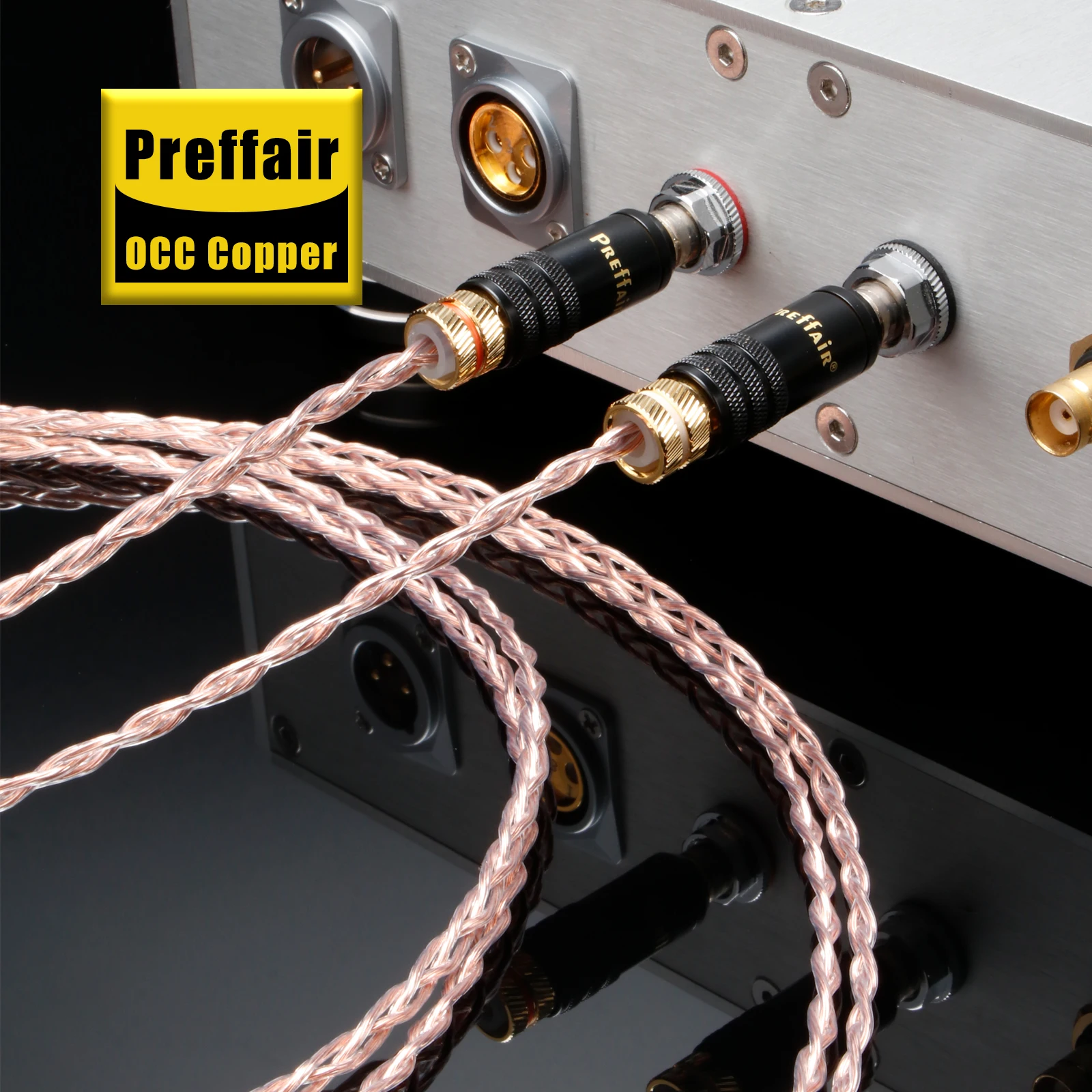 Preffair X449R1730 3CU Analoges RCA-Kabel aus reinem Kupfer, superweiches RCA-zu-RCA-Verbindungskabel, HIFI-Phono für DAC, DVD-Verstärker – Detail 1