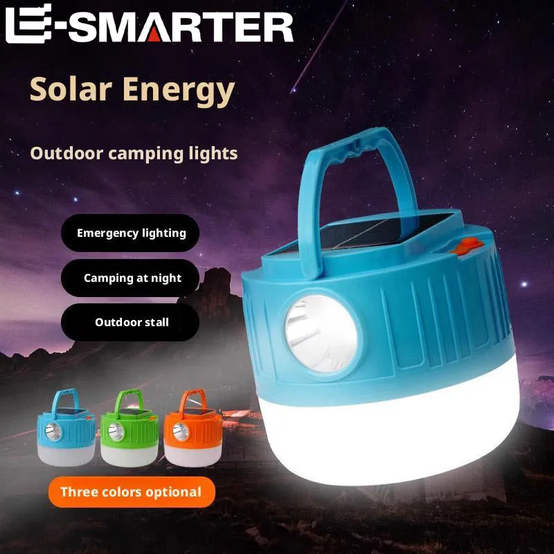 Outdoor Adventure Camping Light Led Emergency Camping Light, Solar Charging 2-In-1 Flashlight