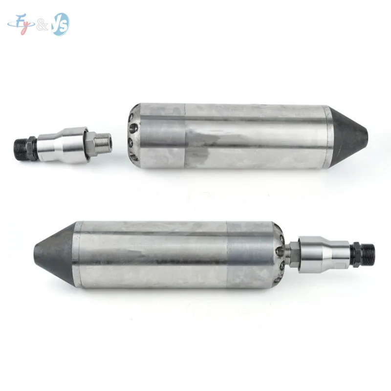 1'' Stainless Steel Sewer Cleaning Nozzle, Super Long Hole High Pressure Jet Nozzle, Drain Pipe Cleaner Tool for Clog Removal