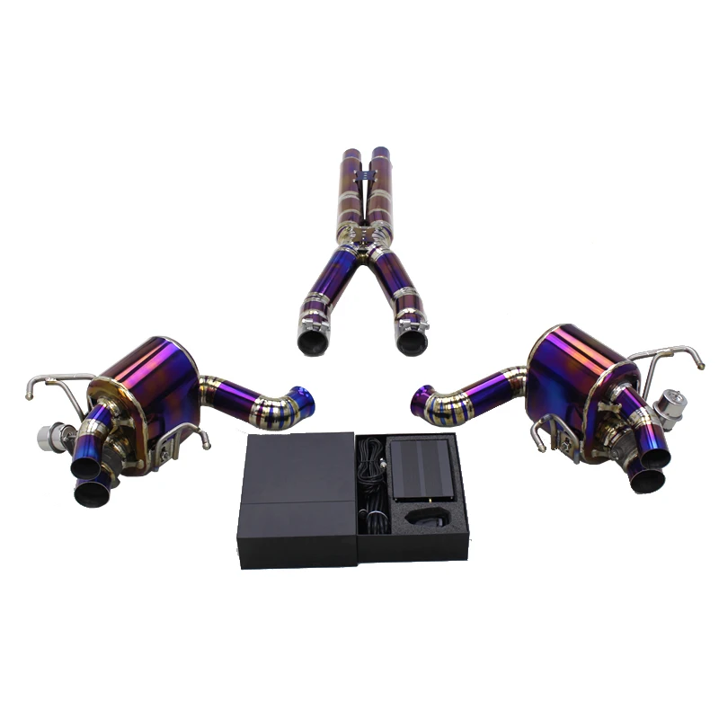 

Custom Catback Exhaust For Ferrari California 4.3 2009-2014 Performance Titanium Purple X Midpipe Valved Axle Back Exhaust