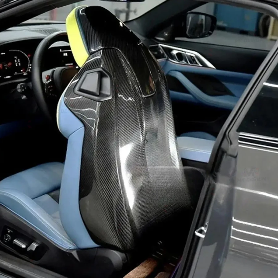 

Dry Carbon Fiber Seat Back Trim Covers Body Kit for BMW G80 M3 G82 G83 M4 G87 M2 2021-IN Seat Backrest Cover Auto Decoration
