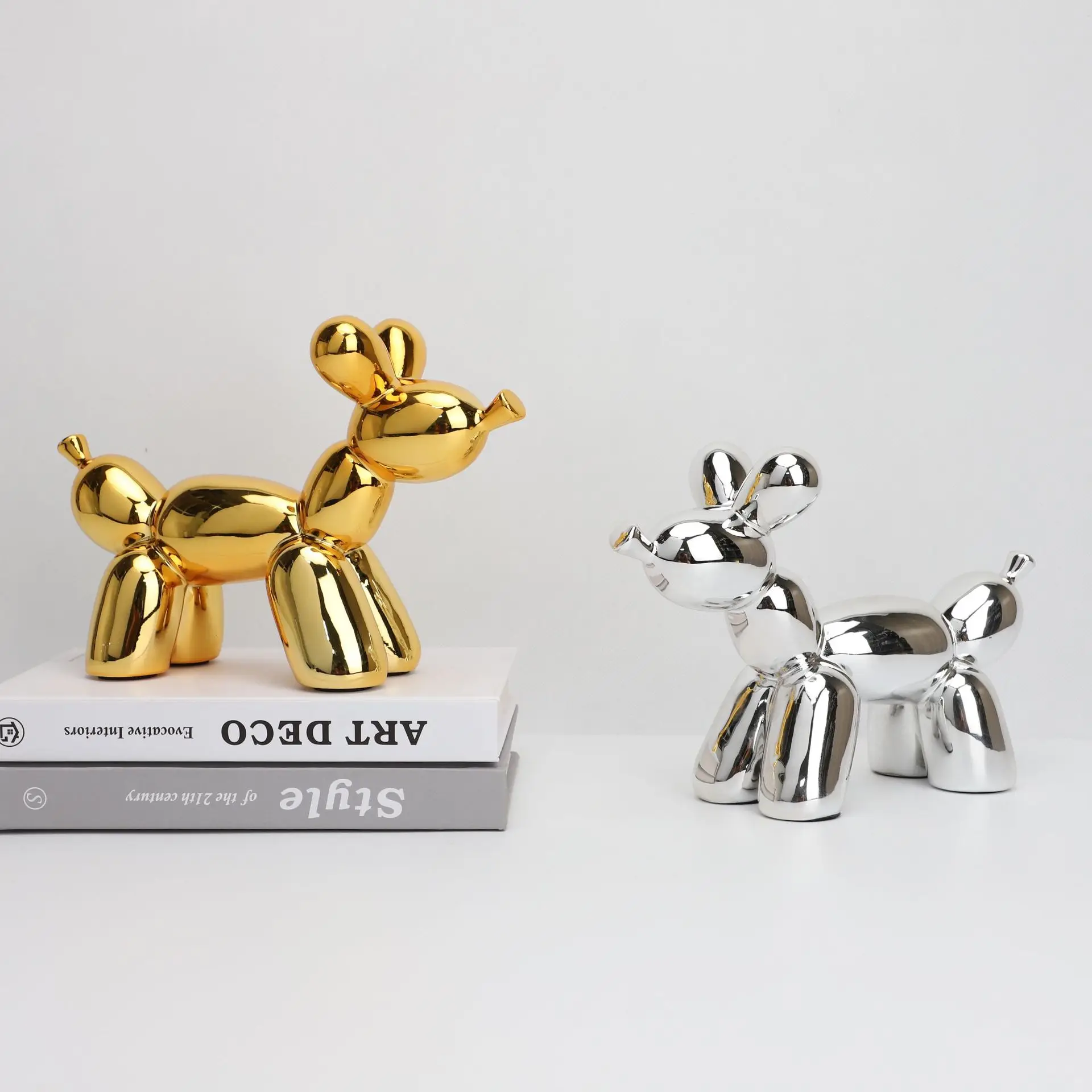 โมเดลตกแต่งรูปสุนัขบอลลูนเรซิ่นสไตล์นอร์ดิก สำหรับตกแต่งบ้าน แผนกขาย ห้องนอน