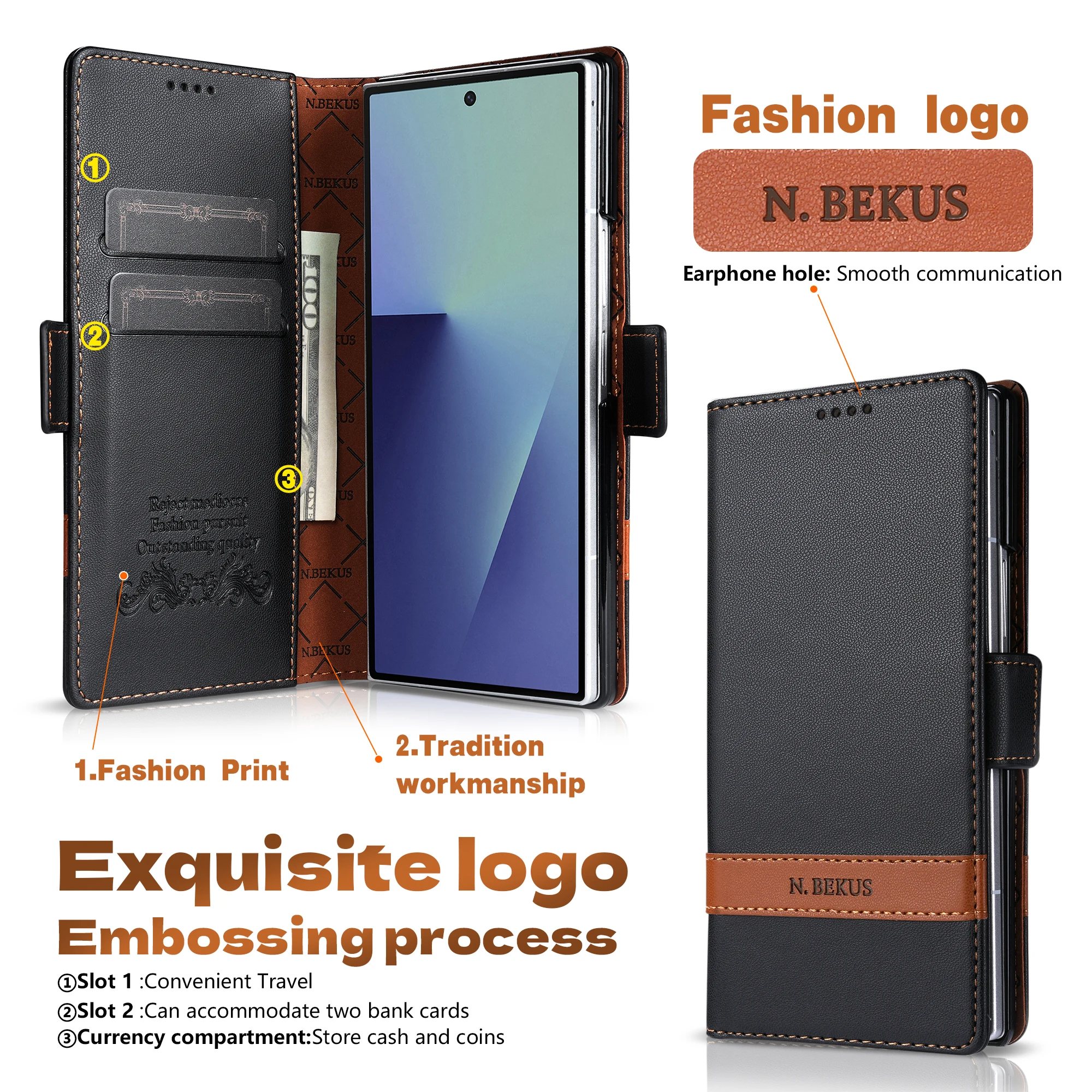 For Samsung Galaxy Z Fold 8 Ultra Z Fold 8 7 6 5 4 Leather Wallet Case With Card Slot Shockproof Magnetic Back Cover Funda Shell