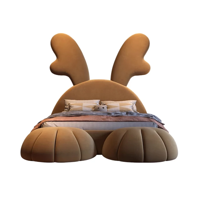 Soft cushion cute children's bed frame