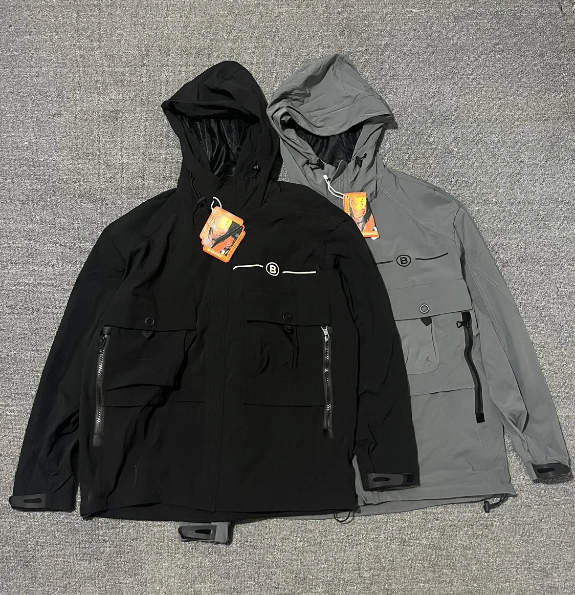 

ex Windproof Workwear Jaet Loose Fit Long Sve Hooded Youth Faion Autumn Winter Coat for Men And Women