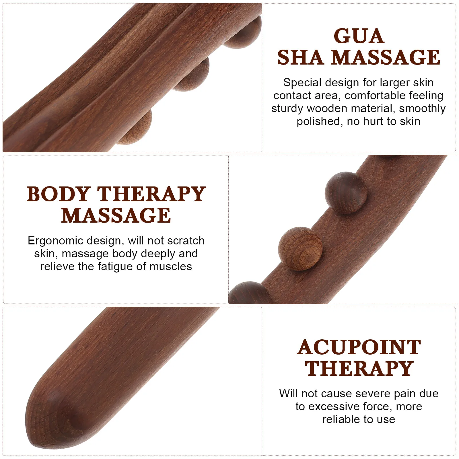 

Wooden Massage Stick Hardwood Rolling Rod For Body Legs Feet Back Neck Shoulder Face Relief Durable Massaging Bar Tool