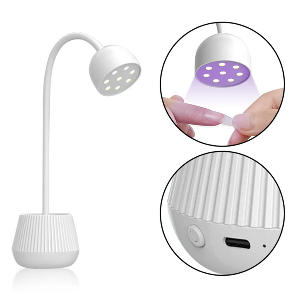 New Mini Desktop UV/LED Nail Drying Lamp 8LEDs UV Light for Gel Nails Nail Tool Equipment