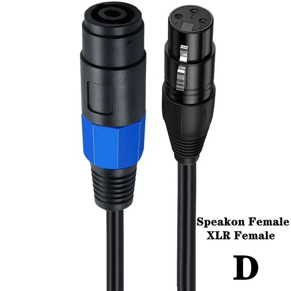 Speakon To XLR Cable Audio Jack Speak SOUND Male To XLR Female Male Extension Cable - Pro DJ PA Gig Stage Microphone Mic 3 Pin