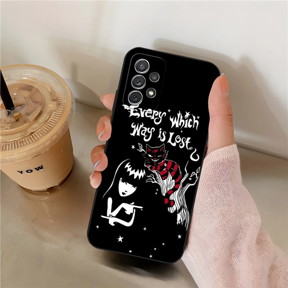 E-Emily The Strange Phone Case for Samsung Galaxy S25 S21 S24 S23 S22 Ultra Fe Plus M54 A16 A34 A54 A24 A52 A53 Coque