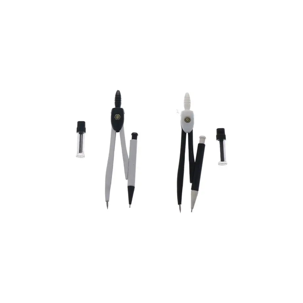 

With Pencil Refills Lead Compass Drawing Set Pencil Attachment Metal Math Geometry Tools Art Math Teaching Aids School Supplies