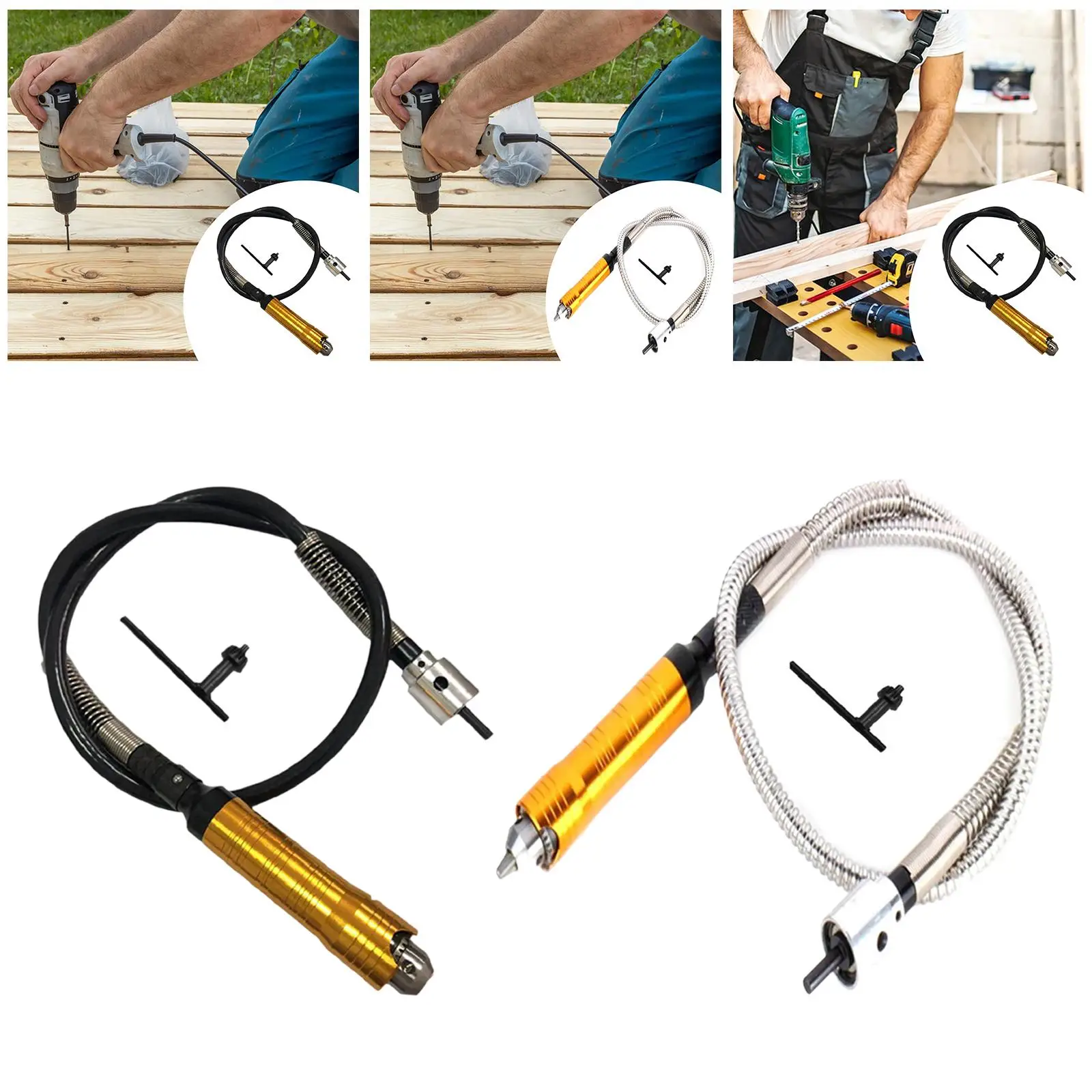 Cordon d'extension d'arbre Flexible pour graveur, adaptateur métallique ABS, meuleuse rotative, outil d'atelier mécanique pour la sculpture du Jade