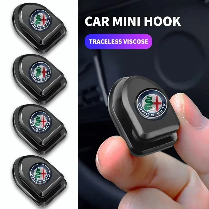 Car Hook Sricker Hanging Portable Hanger for Alfa Romeo Badge Mito Giulia GT 156 159 147 155 Giulietta Stelvio Brera 166 147GT