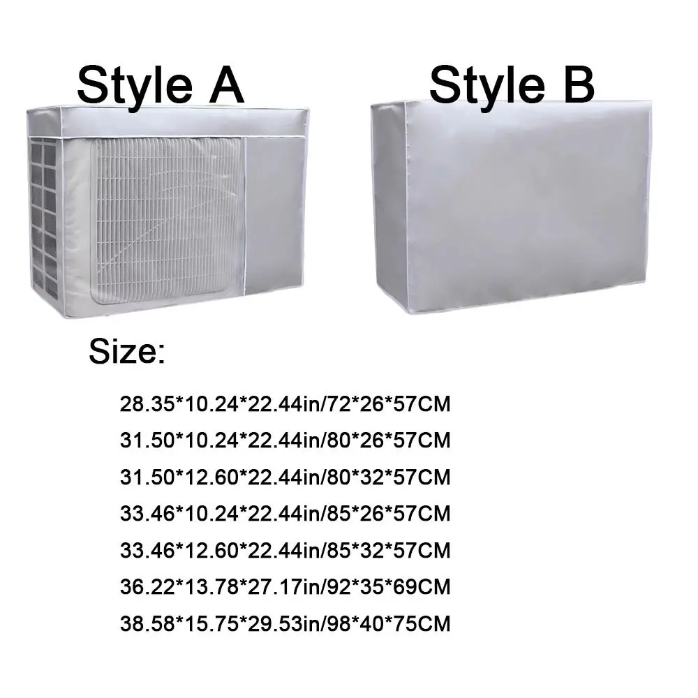 Oxford Cloth Outdoor Air Conditioning Cover Waterproof Silver Coated Air Conditioner Sunscreen Cover Dustproof Sun Protection