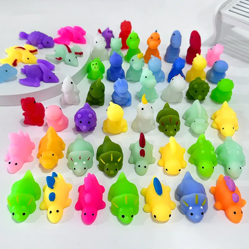 

50PCS Kawaii Cute Mochi Dinosaur Squishy Fidget Toys For Kids Party Favors Goodie Bags stuffers Birthday Gifts Classroom Prizes