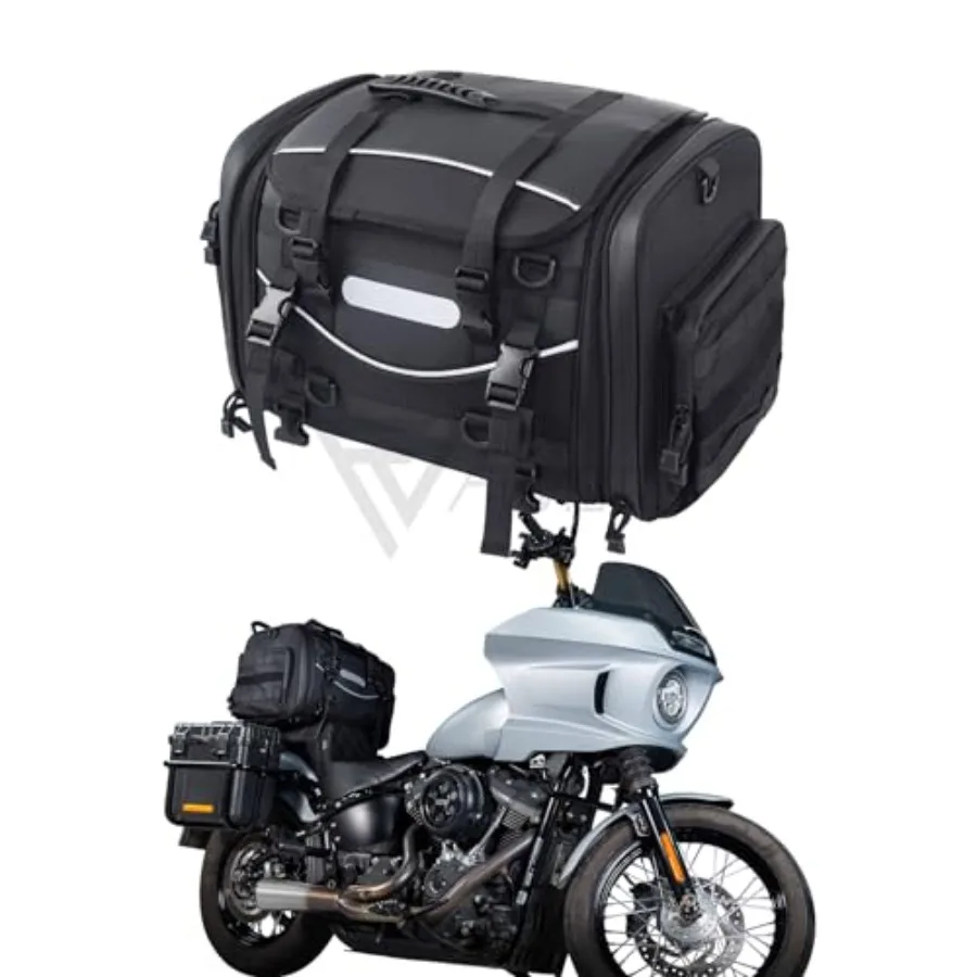 

Universal Motorcycle Travel Luggage Expandable Tail Bag 40-60L All Weather Rack Bag Sissy Bar Bags Helmet Bag Tour Pack Bag Sto