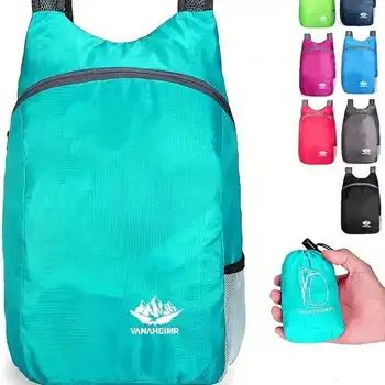 תיק קיפול אולטרה-קל לגברים ונשים, עמיד למים, נפח גבוה, תיק ג...