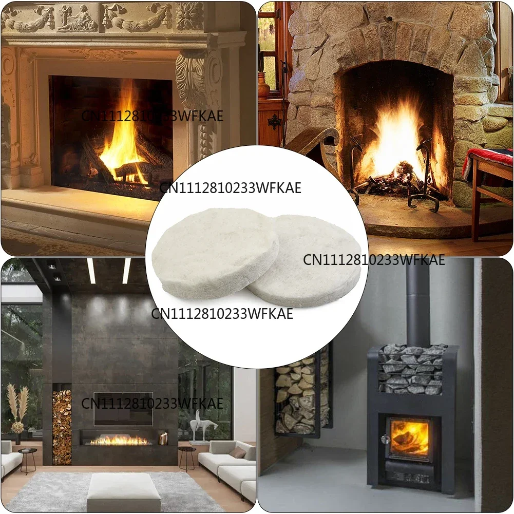 Ceramic Wool Sponge Cotton Round 8.6x1.2cm Decorative fireplace Firebox Safety Bio Fire Heating Cooling Air Fireplaces Stove