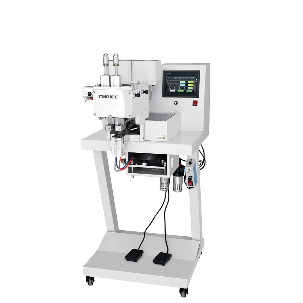 GOLDEN CHOICE GC-198-2 Automatic Double Head Four Claws Base Button Plastic Pearl Attaching Machine