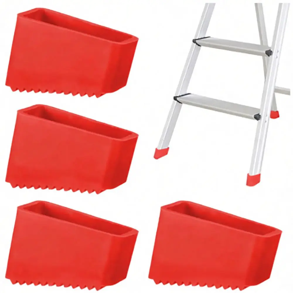 Universal Rubber Ladder Feet Pads Anti Slip Protective Base Cover Wear Resistant Mat For Aluminum Step Ladder Parts