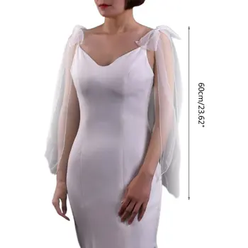 可拆式新娘泡泡袖婚紗可拆卸長袖白色手工優雅新娘手臂裝飾代發貨 8 最佳銷售 正式禮服的可拆式袖子 - №7