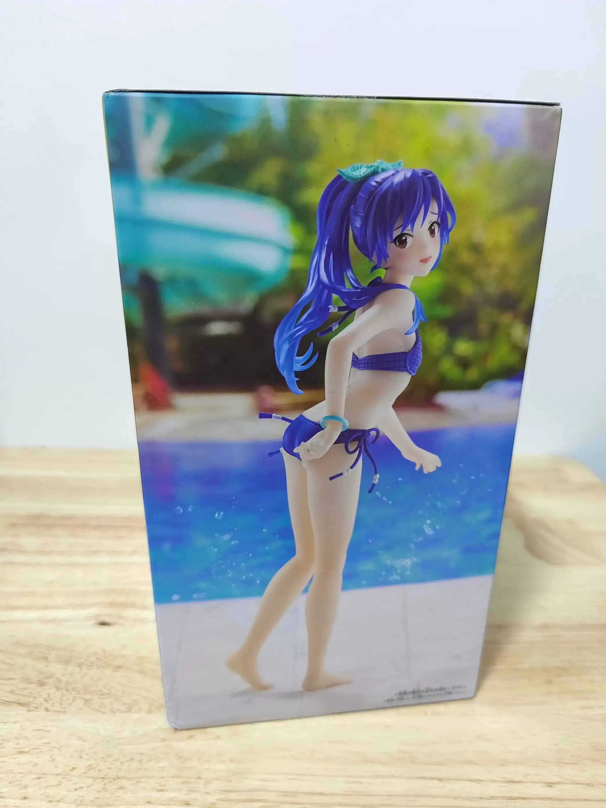 Oryginalna figurka Bandai Celestial Vivi Kisaragi Chihaya w stroju kąpielowym, figurki akcji anime, kolekcja ozdób, zabawka, prezent urodzinowy, 20 cm